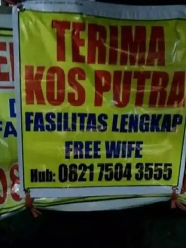 6 Tulisan Typo di Pengumuman Terima Kos Ini Maknanya Bikin Mikir Keras