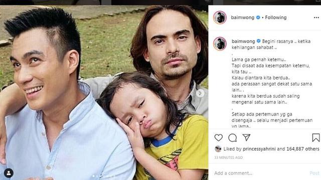 Unggahan Baim Wong di Instagram. (Foto: Instagram @baimwong)