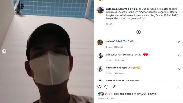 Ustaz Abdul Somad Benarkan Dideportasi Imigrasi Singapura. (instagram.com/ustadzabdulsomad_official)