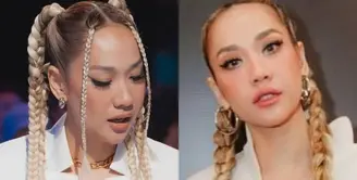 Lihat di sini beberapa gaya tak biasa BCL mengepang rambut pirangnya.