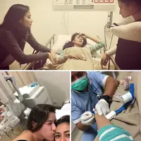 Masayu Anantasia terbaring sakit. (Instagram @masayuanastasia)