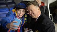 Manajer Manchester United asal Belanda, Louis van Gaal. (AFP/Oli Scarff)