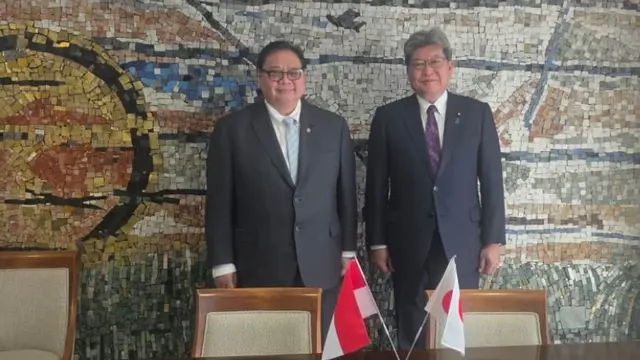 Menteri Koordinator Bidang Perekonomian Airlangga Hartarto bertemu Executive Acting Secretary-General of the Liberal Democratic Party (LDP) Koichi Hagiuda di Tokyo, Jepang, pada Rabu, 11 Maret 2026. (Foto: ekon.go.id)