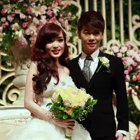 Pernikahan Angel Cherrybelle dengan Rudi (Deki Prayoga/Bintang.com)