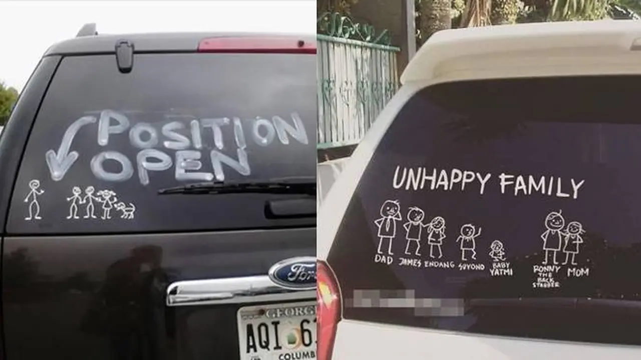7 Potret Stiker di Mobil Ini Curi Perhatian Pengguna Jalan