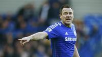 Pemain Chelsea John Terry dalam laga kontra Hull City 