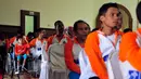 Ribuan penyandang disabilitas hadir dalam acara peringatan Hari Disabilitas Internasional di Gedung Konvensi TMP Kalibata, Jakarta, Rabu (10/12/2014). (Liputan6.com/Johan Tallo)