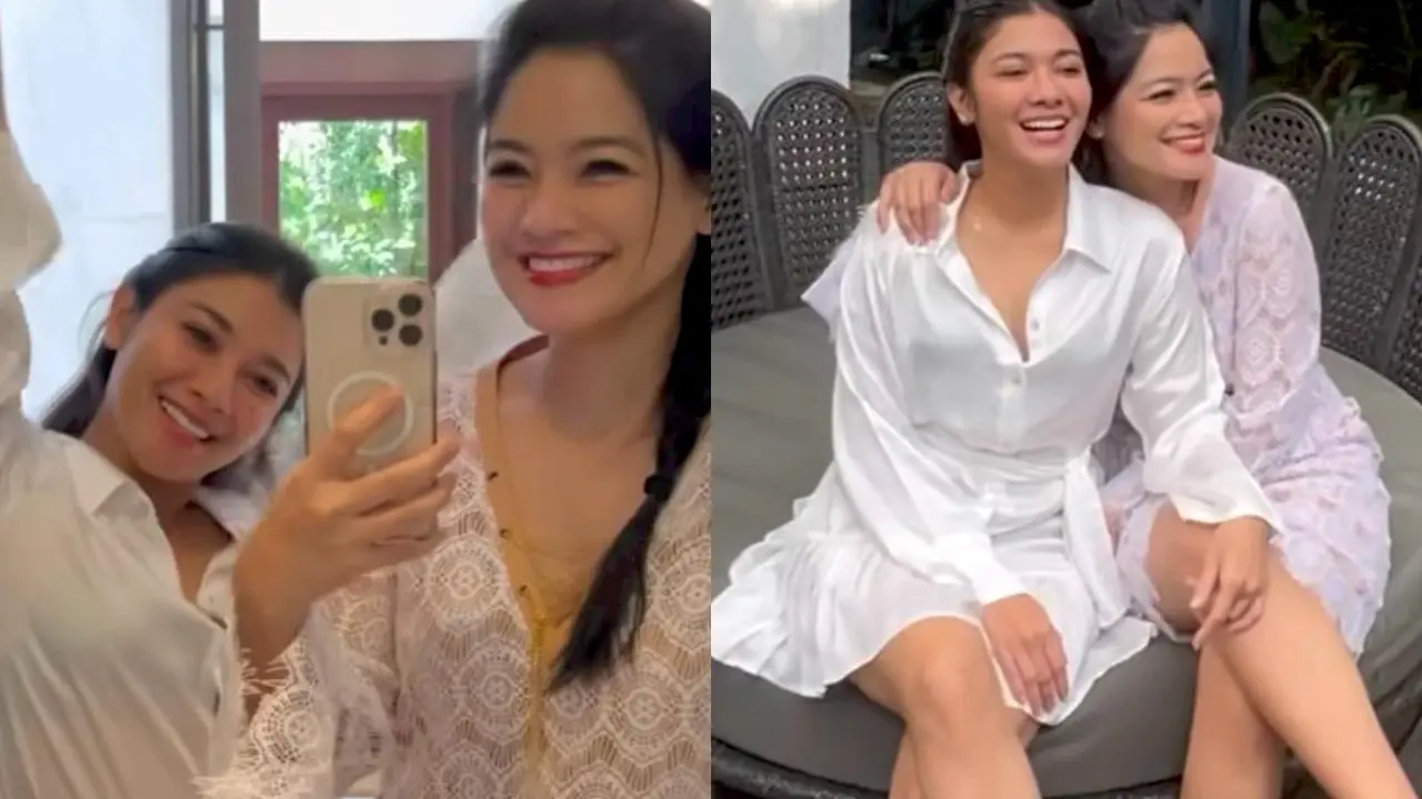6 Beda Gaya Titi Kamal dan Naysila Mirdad Liburan Bareng ke Bali dengan Outfit Santai