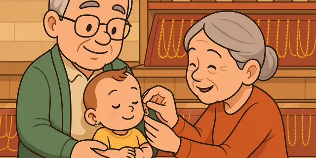 3 Rekomendasi Anting Emas untuk Bayi yang Aman