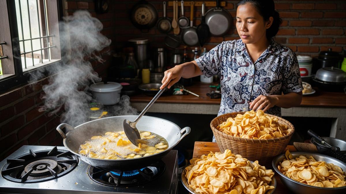 5 Cara Goreng Emping Melinjo agar Renyah Sempurna, Gurih dan Tidak Pahit