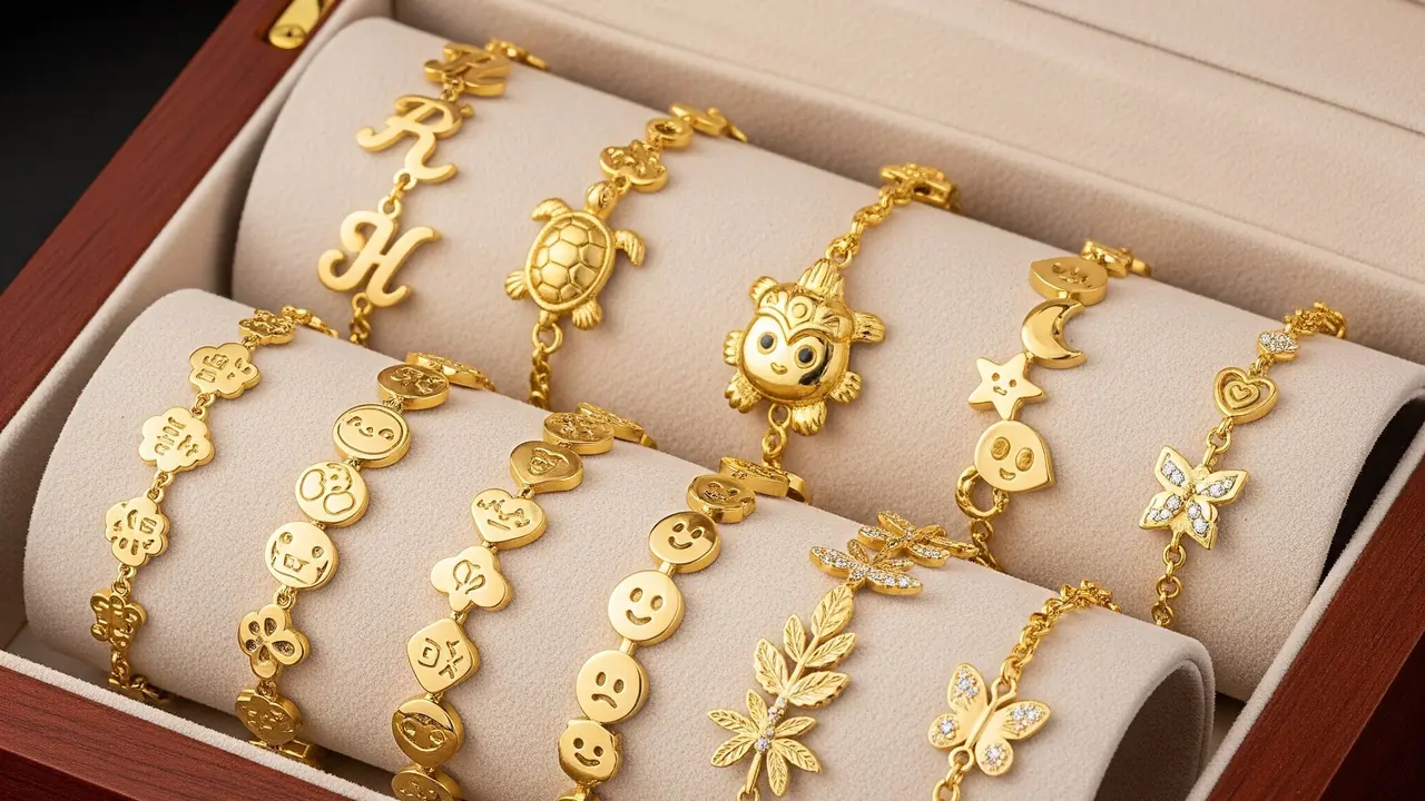 Gelang Emas Charm Bracelet 24 Karat 5 Gram
