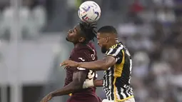 Juventus memetik kemenangan di laga krusial bertajuk Derby Della Mole dengan skor 2-0. (Fabio Ferrari/LaPresse via AP)