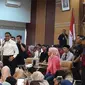 Calon Presiden (Capres) nomor urut satu Anies Baswedan saat hadir dalam uji gagasan di Universitas Bina Bangsa, Serang, Banten, Kamis (21/12/2023). (Liputan6.com/Winda Nelfira)
