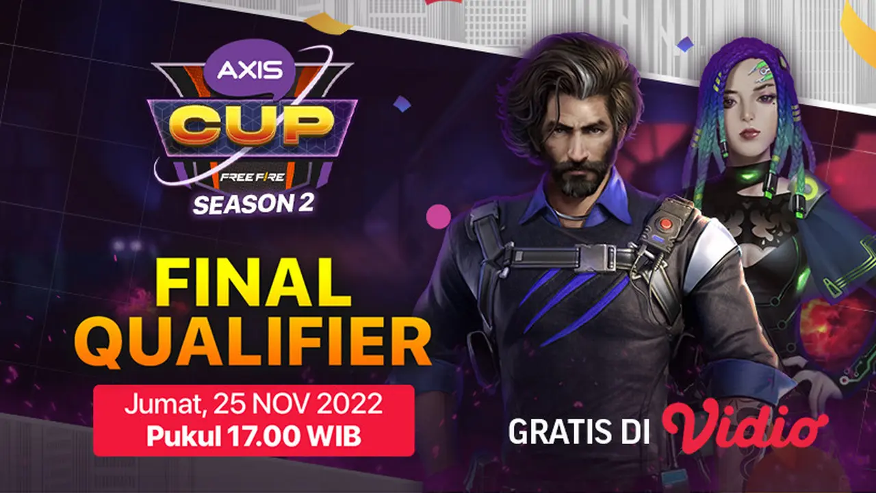 Gratis di Vidio! Link Live Streaming AXIS Cup Free Fire Final Qualifier Season 2, Jumat 25 November