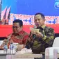 Menteri Dalam Negeri, Tito Karnavian dalam Rapat Koordinasi Kesiapan Penyelenggaraan Pilkada Serentak Tahun 2024 Wilayah Sumatra di Regale International Convention Centre, Medan, Sumatra Utara, Selasa (9/7/2024). (Foto: Istimewa)