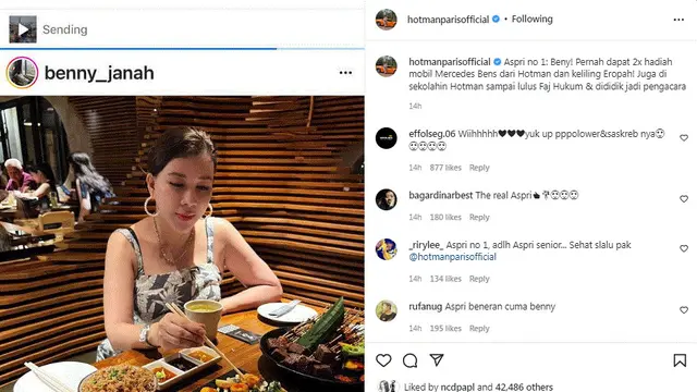 Aspri nomor 1 Hotman Paris