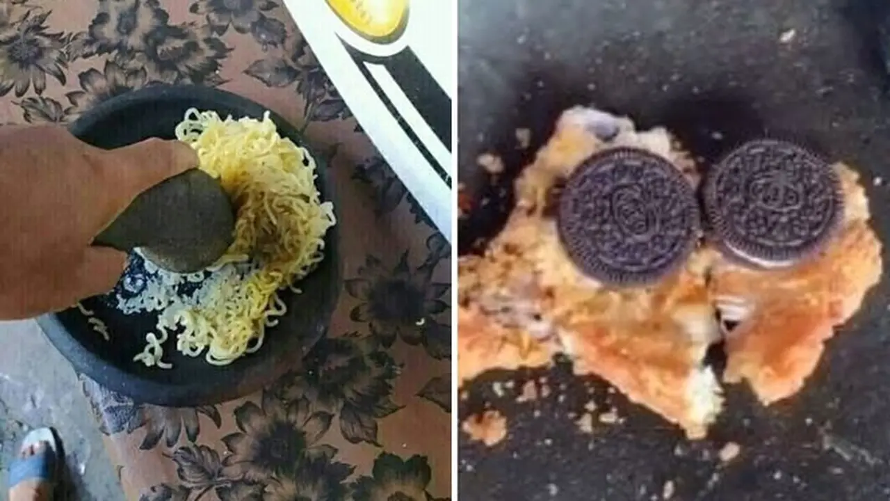 9 Potret Makanan Digeprek Ini Kelewat Absurd, Enggak Habis Pikir