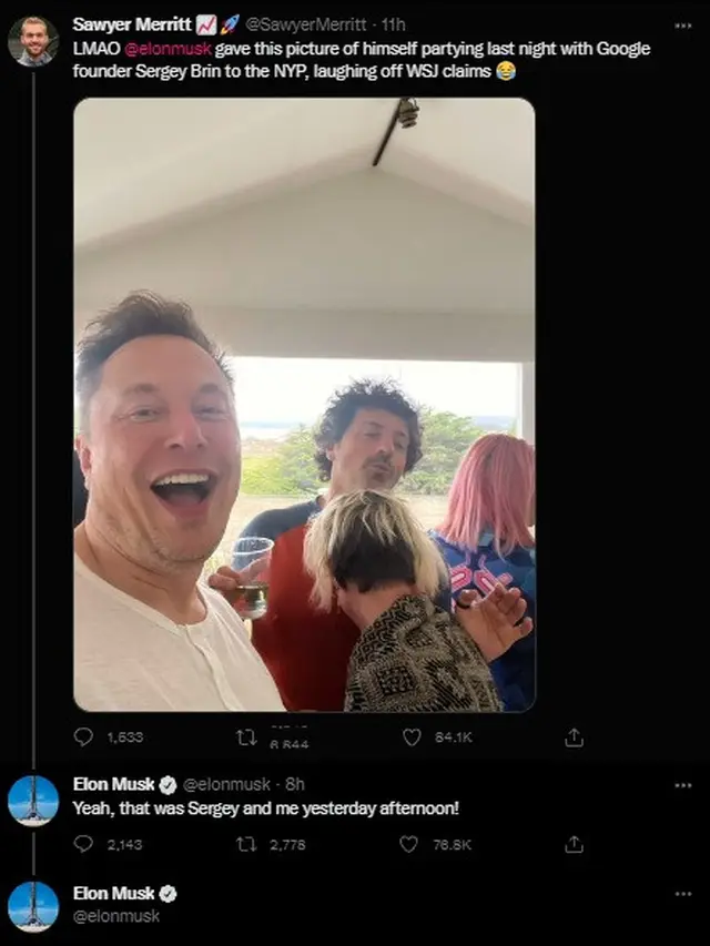 Unggahan Elon Musk. (Tangkapan layar Twitter/ elonmusk)