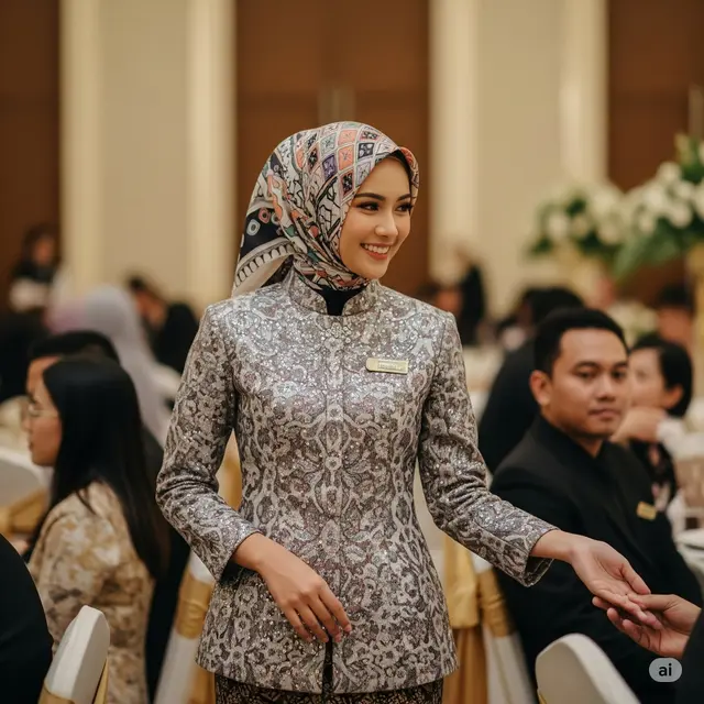 Seragam Among Tamu Kerah Shanghai + Lengan Panjang