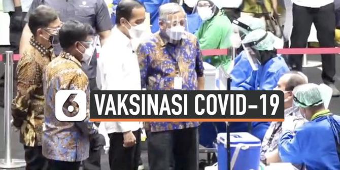 VIDEO: Presiden Jokowi Tinjau Vaksinasi Covid-19 Massal untuk Jurnalis di GBK