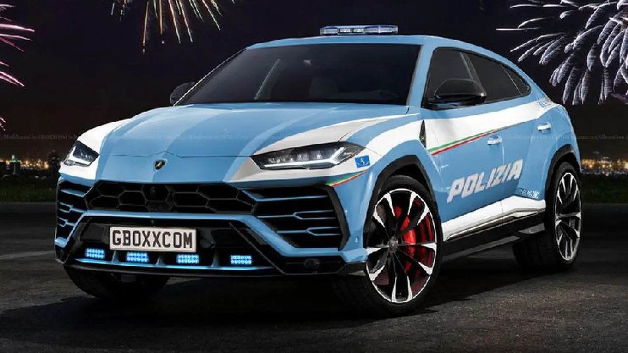 Rendering Lamborghini Urus Polizia (Foto: Carscoops)