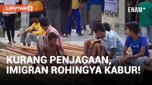 VIDEO: Imigran Rohingya Kabur dari Penampungan di Aceh