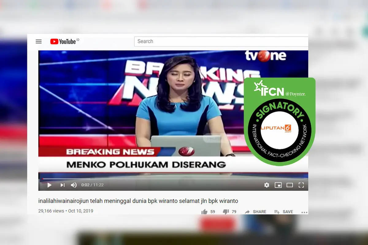 [Cek Fakta] Video 'Telah Meninggal Dunia Bapak Wiranto' Adalah Hoaks