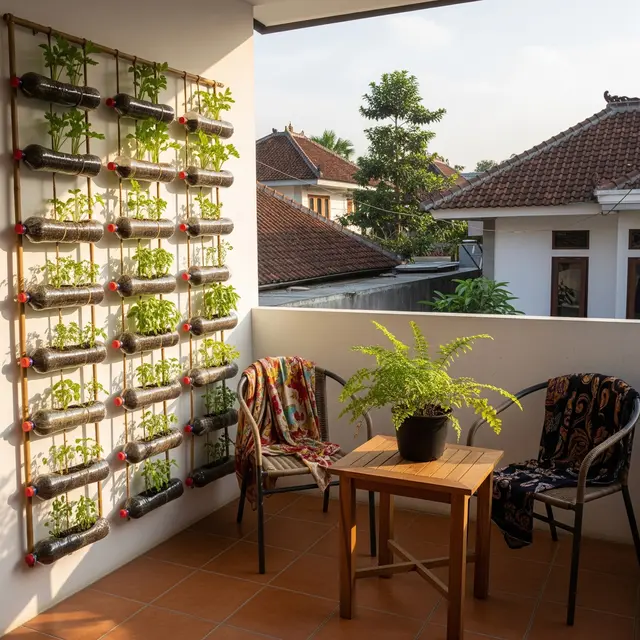 Vertikal Garden Botol Plastik Gantung (Gemini AI)