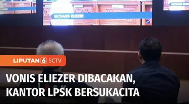 Saat sidang pembacaan vonis Richard Eliezer, LPSK menggelar nonton bareng alias nobar. Suasana bahagia pun menggema sesaat setelah Majelis Hakim membacakan vonis.