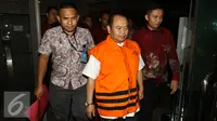 Hartoyo diperiksa sebagai saksi dan ditetapkan sebagai tersangka penyuap dalam kasus tindak pidana korupsi terkait proyek di Dinas Pendidikan dan Kebudayaan Kebumen dalam APBD-P Tahun 2016, Jakarta, Jumat (21/10). (Liputan6.com/Helmi Afandi)