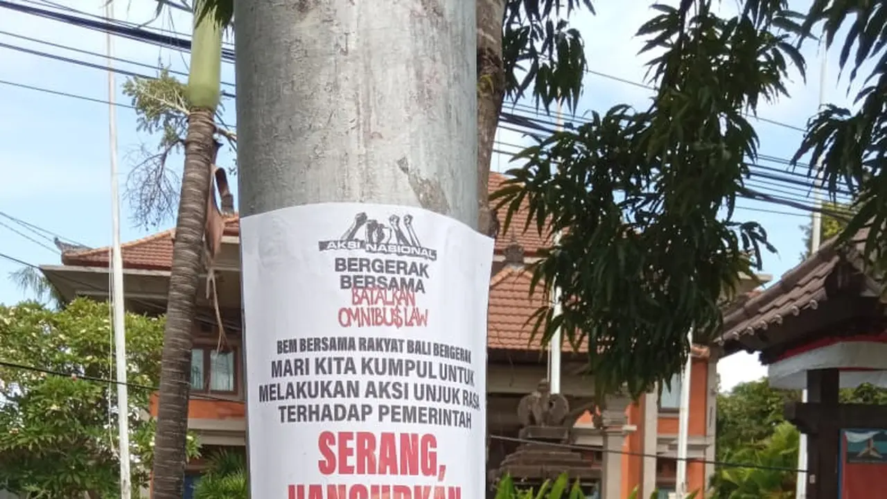 Famplet Gelap Demo Omnibus Law di Bali Berisi Ajakan Menjarah