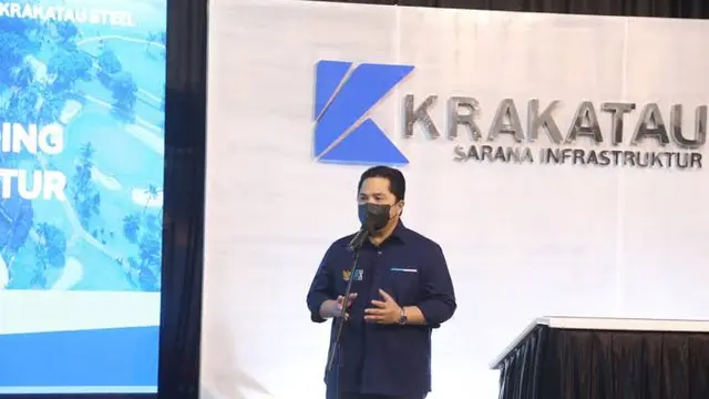 Menteri BUMNRI Erick Thohir mengatakan sukses merestrukturisasi dan transformasi keuangan PT Krakatau Steel Tbk.