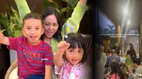 Rachel Vennya bersama kedua anak tampak bahagia di hari pertama puasa Ramdahan 2022. (Tik-tok/https://www.tiktok.com/@rachelvennya/video/7214030451332107547)