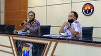 Konferensi pers Polda Jatim terkait operasi ketupat semeru, Kamis (23/11/2020)