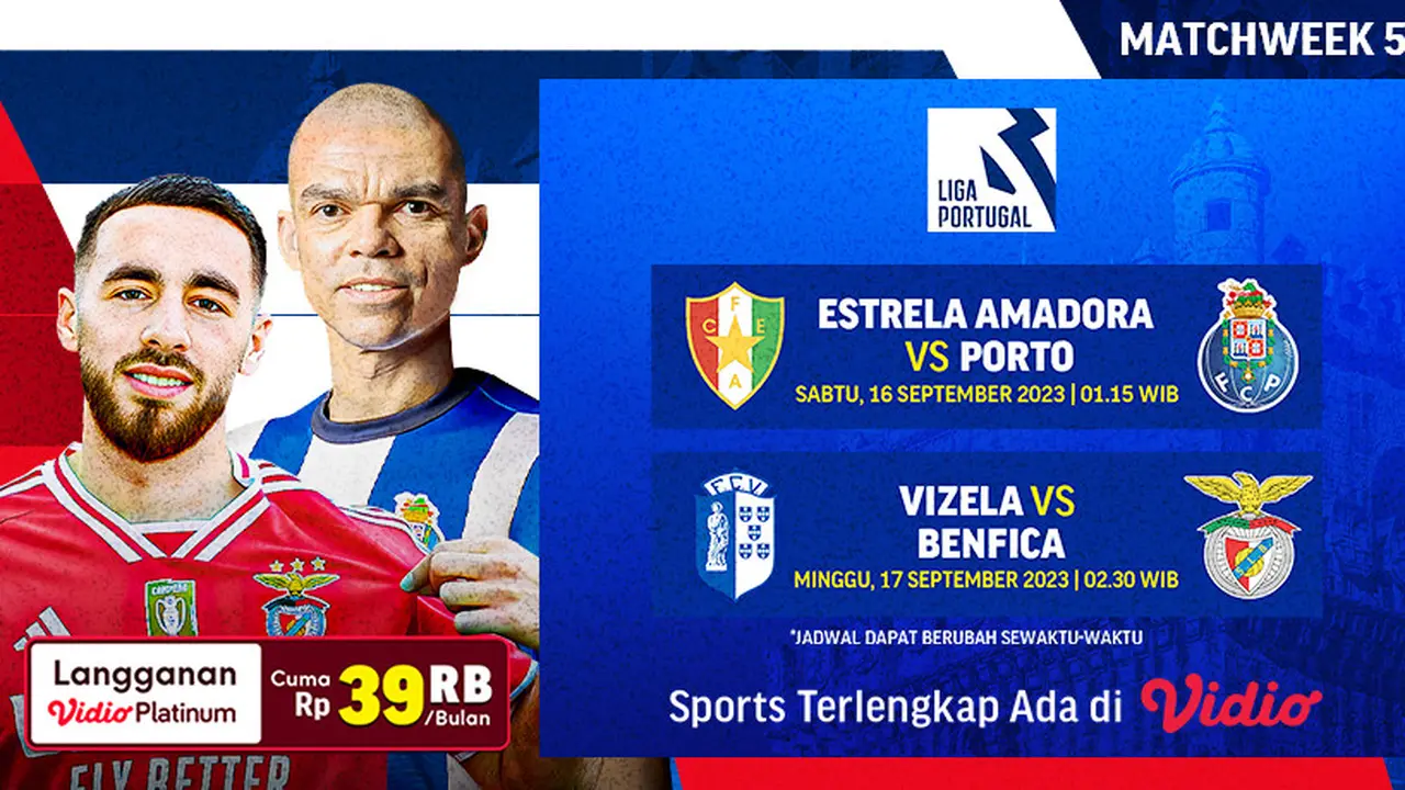 Siaran Langsung Liga Portugal 2023/2024 pekan 5