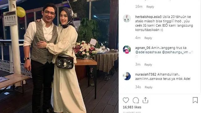 Unggahan Adelia Pasha di Instagram. (Foto: Dok. Instagram @adeliapasha)