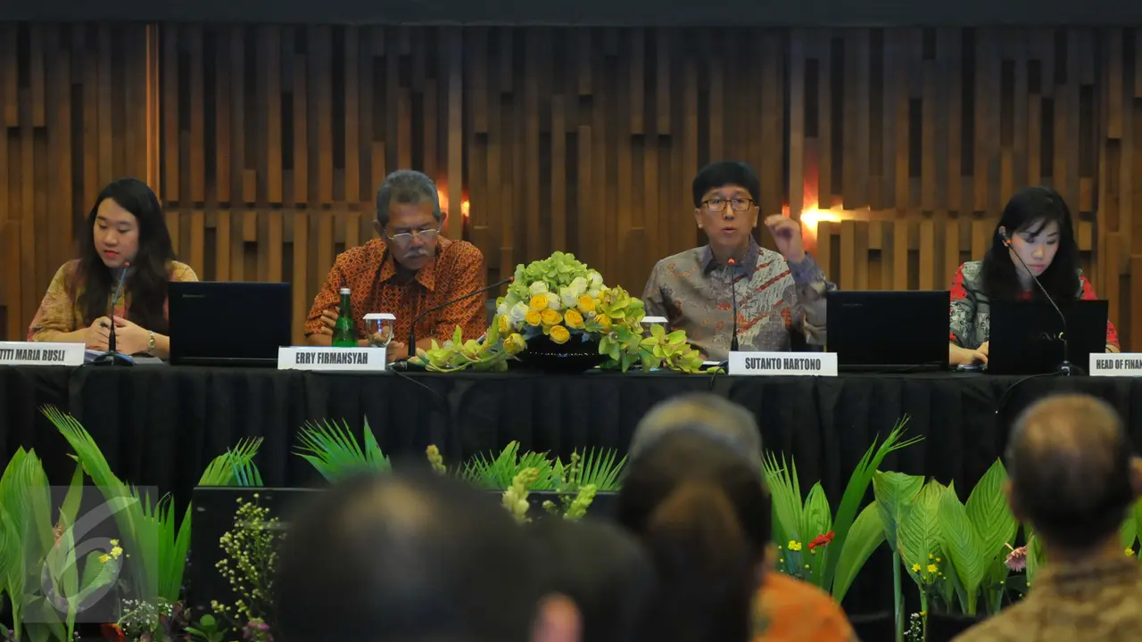 Paparan Publik PT Elang Mahkota Teknologi Tbk di SCTV Tower, Kamis (10/12/2015).