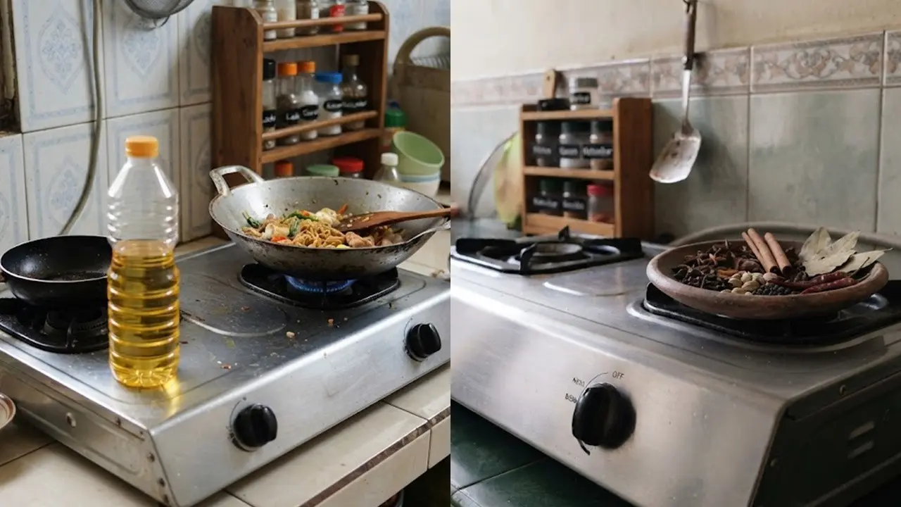 Benda yang Tidak Boleh Disimpan di Atas Kompor