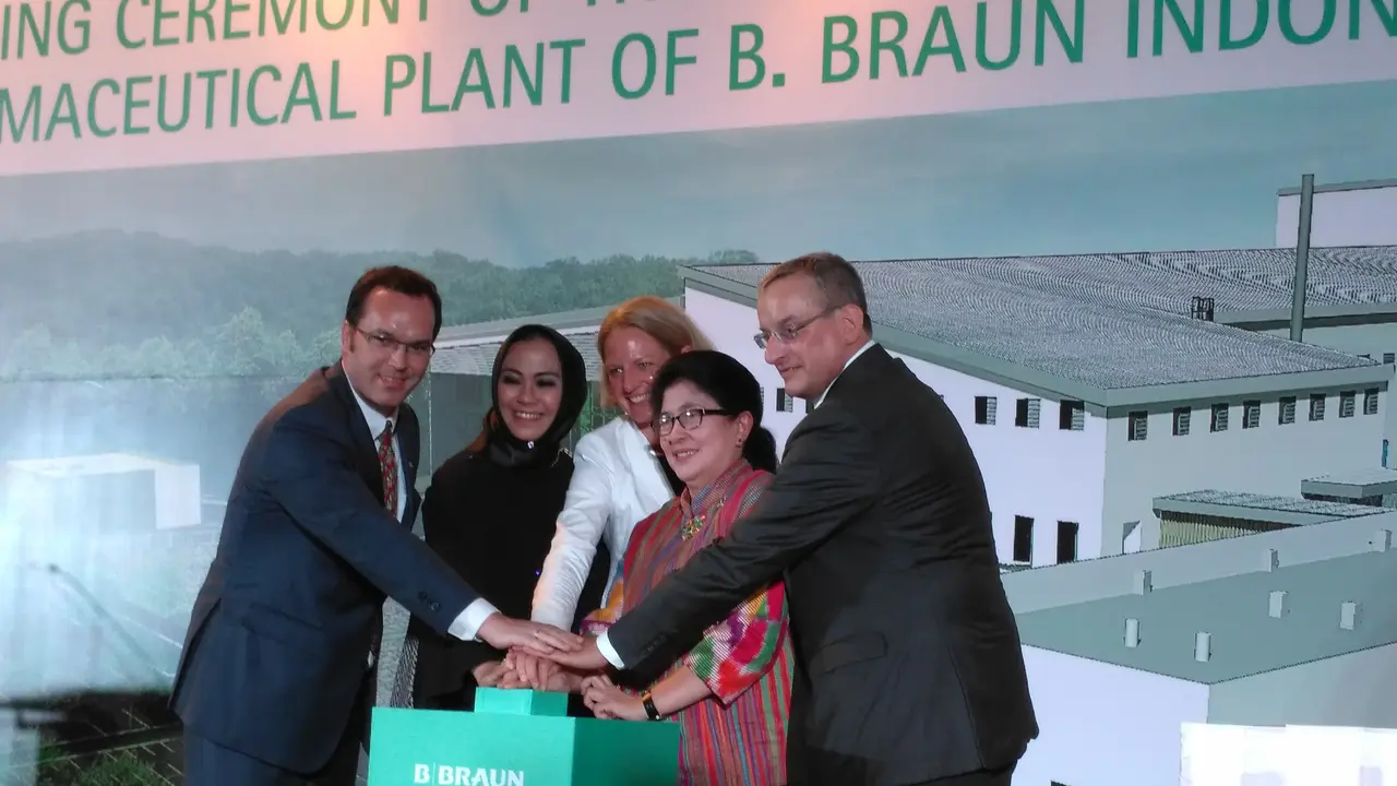 Peresmian pabrik farmasi B. Braun di Karawang