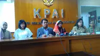 KPAI menggelar konferensi pers terkait kasus kematian bayi Debora bersama pihak RS Mitra Keluarga, Kementerian Kesehatan, dan Dinas Kesehatan DKI Jakarta. (Liputan6.com/Rezky Aprillia Iskandar) 