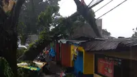 Puting beliung menerjang Kota Bogor Kamis sore.