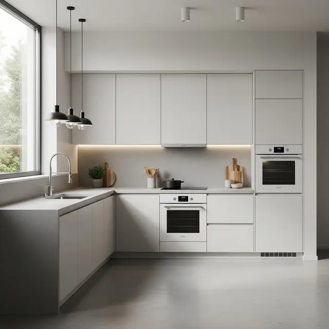 Desain Dapur Minimalis Modern dengan Kitchen Set Letter L