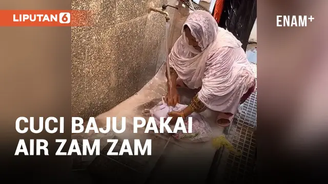 Viral Emak-Emak Jemaah Haji Cuci Pakaian Pakai Air Zam Zam, Emang Boleh?