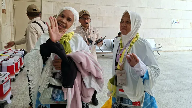 Kedatangan jemaah Haji Indonesia di Arab Saudi. (Liputan6.com/Asnida)