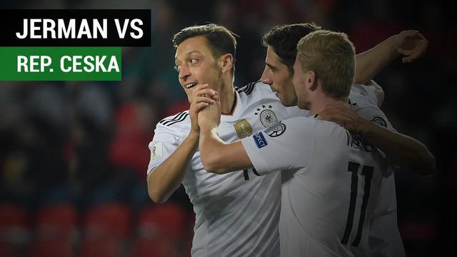 Timnas Jerman menang dengan skor 2-1 atas Republik Ceska dalam lanjutan penyisihan grup C Kualifikasi Piala Dunia 2018