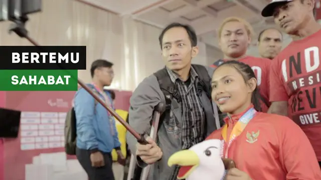 Berita video kisah pertemuan atlet para powerlifting Indonesia, Ni Nengah Widiasih, dengan sahabat lama, Agas, setelah 14 tahun berpisah. Pertemuan mereka setelah Ni Nengah Widiasih berlaga di Asian Para Games 2018, Minggu (7/10/2018).