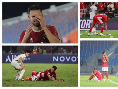 Tahun 2025 menjadi tahun penuh pembelajaran bagi Timnas Indonesia di berbagai level usia. Berikut ini, momen pahit Timnas Indonesia selama 2025. (Kolase: Dok Bola.com dan AP Photo)