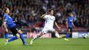  Thomas Delaney (kanan) mencetak satu gol saat timnya Copenhagen  menang telak 4-0 atas Club Brugge KV  pada grup G liga Champions di Telia Parken stadium,  Copenhagen, Rabu (28/9/2016) dini hari WIB. (AFP/SCANPIX DENMARK / Liselotte Sabroe / Denmark OUT)