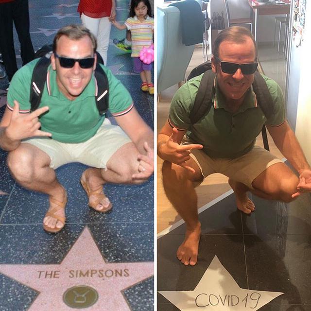 potret orang liburan di rumah