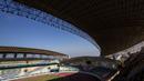 Suasana dari Stadion Wibawa Mukti di Cikarang, Jawa Barat, Senin (10/9/2018). Stadion dengan kapasitas 28.778 ini mulai digunakan sejak tahun 2014 lalu. (Bola.com/Vitalis Trisna)